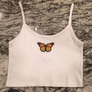 brandy melville butterfly crop top